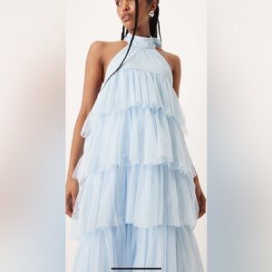 ASOS Light Blue Tiered Maxi Dress